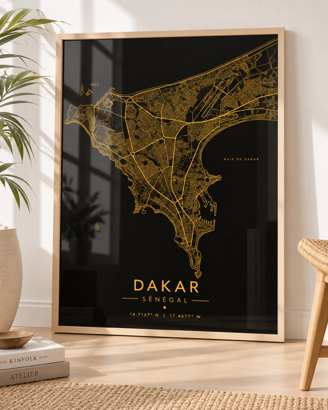 Carte Dakar — région du Sénégal en Or