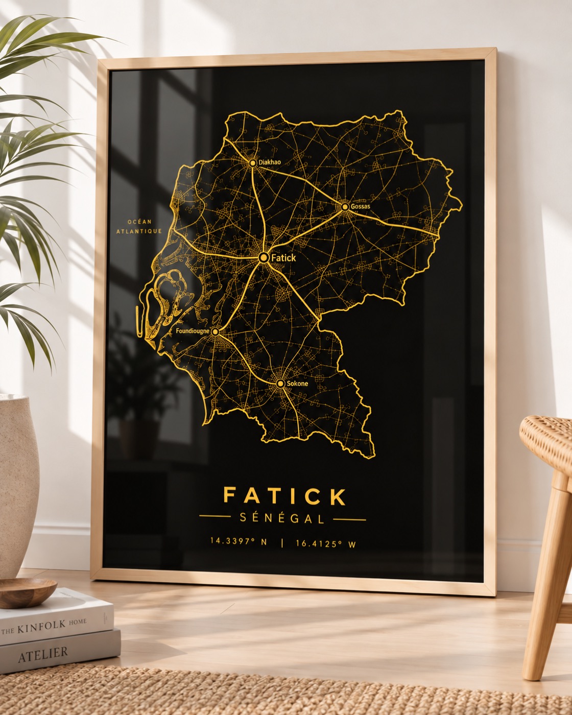 Carte Fatick — région du Sénégal en Or