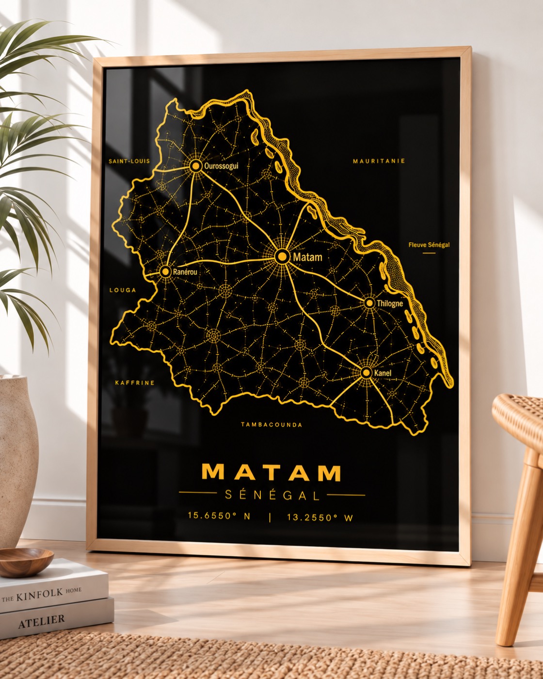 Carte Matam — région du Sénégal en Or