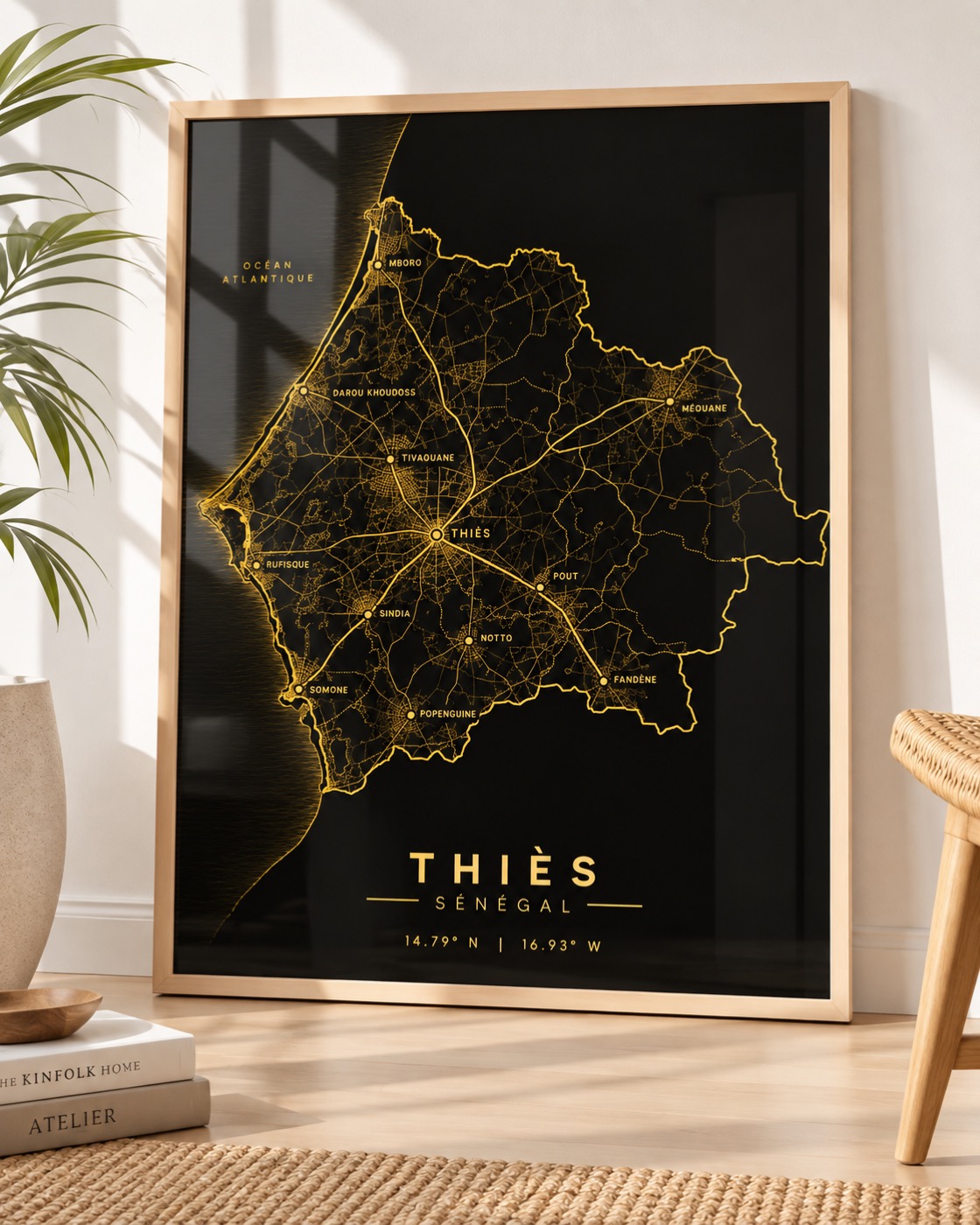 Carte Thiès — région du Sénégal en Or